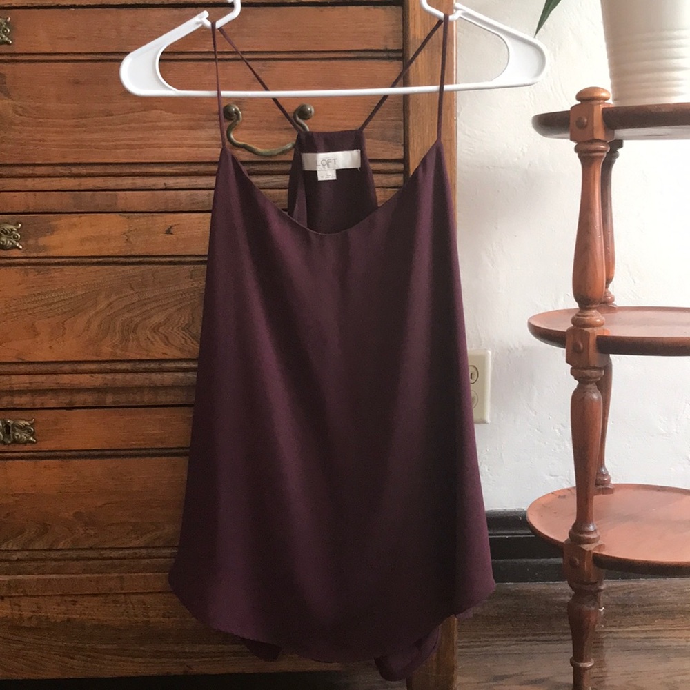 Loft Burgundy Blouse